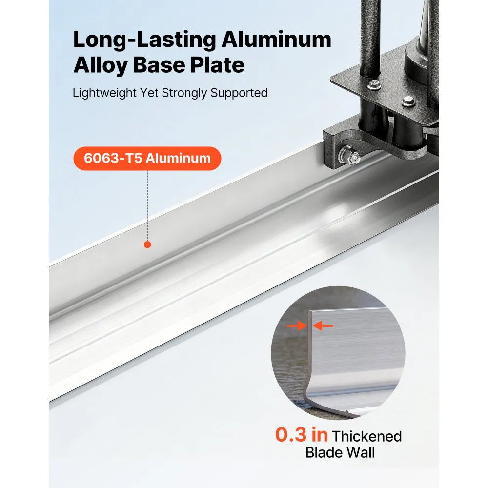 VEVOR Concrete Power Screed Gas-Powered Leveling Tool 12 ft Aluminum Board, 1.16HP Engine, 4 Stroke Vibrating Screed, Handle Height Adjustable, Support Legs for Patio, Driveway, Floor Finishing