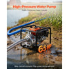 VEVOR Gas Powered Water Pump, 2 in, 132 GPM 6.5HP Semi Trash Water Transfer Pump Portable, Gasoline Engine with 25 ft Discharge Hose, Heavy Duty Frame, Cast Iron Impeller, for Irrigation, Ponds, Pools