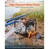 VEVOR Gas Powered Water Pump, 3 in, 242 GPM 7HP Semi Trash Water Transfer Pump Portable, Gasoline Engine with 25 ft Discharge Hose, Heavy Duty Frame, Cast Iron Impeller, for Irrigation, Ponds, Pools