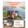 VEVOR Gas Powered Water Pump, 3 in, 264 GPM 7HP Semi Trash Water Transfer Pump Portable, Gasoline Engine with 25 ft Discharge Hose, Heavy Duty Frame, Cast Iron Impeller, for Irrigation, Ponds, Pools