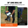 VEVOR Post Hole Digger Gas Powered, 52CC 1450W Earth Auger, Gas Auger with 8” Auger Drill Action Design Bits & 1 Extension Rod, Post Fence Hole Digger for Farmland Garden Plant, Orange+Black