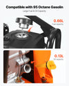 VEVOR Plate Compactor - fuel and oil capacity graphic (compatible with 95 octane gasoline)