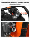 VEVOR plate compactor fuel and oil capacity graphic