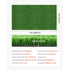 VEVOR Artificial Grass, 18 x 10 ft Fake Grass Turf Rug, 0.6 in Pile Height Realistic Synthetic Lawn Carpet Roll Mat, Easy Clean Drainage Holes for Patio, Garden, Balcony, Outdoor Indoor Decor, Green
