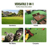 VEVOR Artifical Grass, 6 x 10 ft Rug Green Turf, 1.38"Fake Door Mat Outdoor Patio Lawn Decoration, Easy to Clean with Drainage Holes, Perfect For Multi-Purpose Home Indoor Entryway Scraper Dog Mats