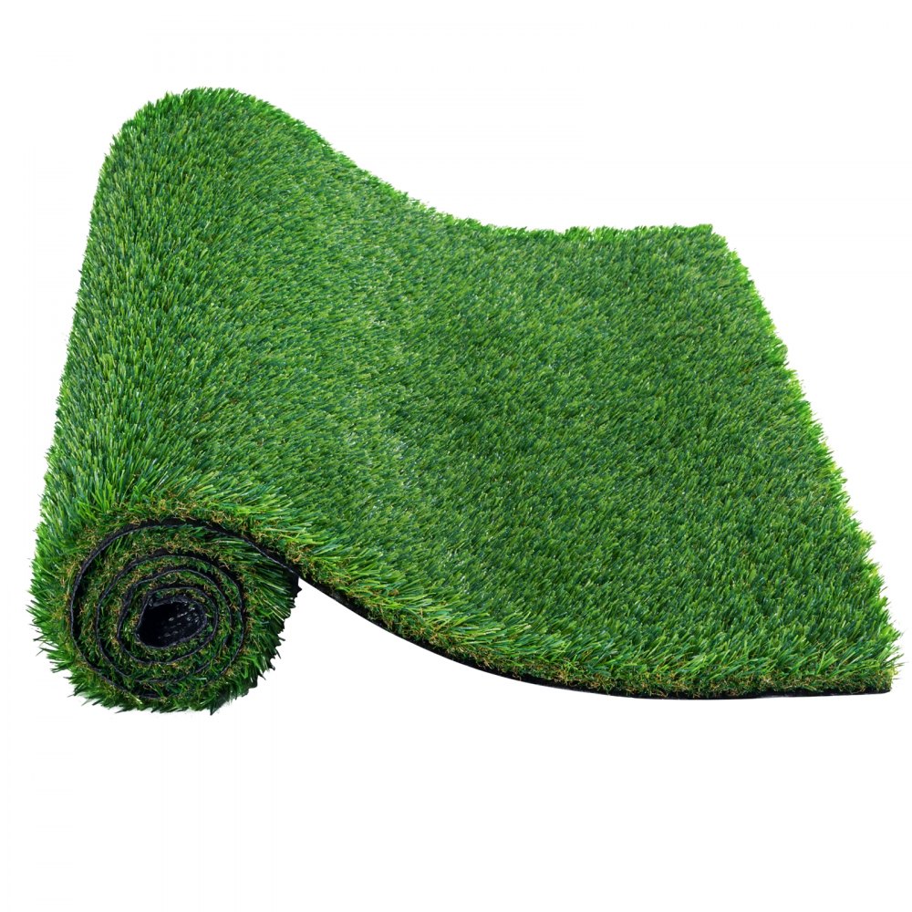 VEVOR Artifical Grass, 6 x 10 ft Rug Green Turf, 1.38"Fake Door Mat Outdoor Patio Lawn Decoration, Easy to Clean with Drainage Holes, Perfect For Multi-Purpose Home Indoor Entryway Scraper Dog Mats