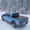 VEVOR Soft Roll-Up Truck Bed Tonneau Cover, Compatible with 2015-2025 Ford F-150, Fits 5.6 ft (5 ft 7 in/67 in) Bed, Triple-Layer Heavy-Duty PVC Tonneau Cover with Three Aluminum Alloy Support Bars
