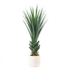VEVOR Artificial Agave, 48 in Tall Fake Agave Plant with White Pot 1 Pack, Sun-Resistant for Home, Garden, Office, Store, Living Room, Porch, Indoor & Outdoor Decor, Realistic Texture Faux Decor Plant