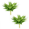 VEVOR Artificial Agave, 28W x 22H 2PCS Fake Agave Plants with Ground Stakes, Sun-Resistant for Home, Garden, Office, Store, Living Room, Porch, Indoor Outdoor Decor, Realistic Texture Faux Plant, Green