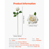VEVOR Artificial Flowers, 120 pcs Real Looking White Foam Fake Roses Bulk, White Faux Bridal Shower with Stems for DIY Wedding Bouquets, Home Centerpieces Arrangements, Party Tables Decorations