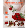 VEVOR Artificial Flowers Bulk Red Roses 120 PCS Silk Faux Flowers Stems, Realistic Fake Flower for Vase, Table Centerpieces, Weddings, Parties, Bouquets, Home Decor and DIY Floral Arrangements