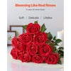 VEVOR Artificial Flowers, 500 pcs Real Looking Red Foam Fake Roses Bulk, Faux Red Bridal Shower with Stems for DIY Wedding Bouquets, Home Centerpieces Arrangements, Party Tables Decorations