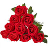VEVOR Artificial Flowers, 500 pcs Real Looking Red Foam Fake Roses Bulk, Faux Red Bridal Shower with Stems for DIY Wedding Bouquets, Home Centerpieces Arrangements, Party Tables Decorations