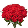 VEVOR Artificial Flowers, 500 pcs Real Looking Red Foam Fake Roses Bulk, Faux Red Bridal Shower with Stems for DIY Wedding Bouquets, Home Centerpieces Arrangements, Party Tables Decorations