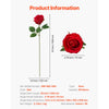 VEVOR Artificial Flowers, 60 pcs Real Looking Red Foam Fake Roses Bulk, Faux Red Bridal Shower with Stems for DIY Wedding Bouquets, Home Centerpieces Arrangements, Party Tables Decorations