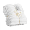 VEVOR Throw Blanket, 50 x 60 Inches / 1270 x 1524 mm, Faux Fur Cozy Throw Blankets, Cute Small Fuzzy Throws, Lightweight Super Soft Bed Blanket, Ideal for Couch, Sofa, Bedroom, White