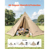 VEVOR Hot Tent for 4-6 Persons, Portable Winter Tipi Tent with Stove Jack, Waterproof Canvas Camping Tents, Lightweight 4 Season Shelter Tents for Hiking Fishing Backpacking, L Size