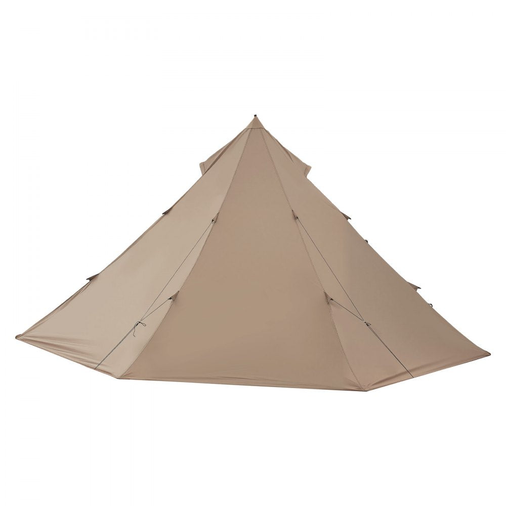 VEVOR Hot Tent for 4 Persons, Camping Tipi Hot Tents with Stove Jack & Inner Tent, Portable Winter Camping Tents with Snow Skirt, Easy Setup, Waterproof 4 Season Shelter Tents for Fishing Backpacking