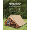 VEVOR Camping Hot Tent, 2 Persons Cabin Tent with Stove Jack & Poles, Waterproof Winter Tents Shelters with Fireproof Ground Mat, Portable 4 Season Tents for Hiking Fishing Hunting Backpacking