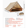 VEVOR Camping Hot Tent, 2 Persons Cabin Tent with Stove Jack & Poles, Waterproof Winter Tents Shelters with Fireproof Ground Mat, Portable 4 Season Tents for Hiking Fishing Hunting Backpacking