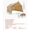 VEVOR Camping Hot Tent, 2 Persons Cabin Hot Tent with Stove Jack, Waterproof Winter Tents Shelters with Vents, Lightweight & Portable 4 Season Tents for Hiking Fishing Hunting Backpacking