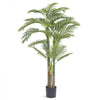 VEVOR Artificial Gold Cane Palm Tree, 6.5 FT Tall Faux Plant, PE Material & Anti-Tip Tilt Protection Low-Maintenance Plant, Lifelike Green Fake Tree for Home Office Warehouse Decor Indoor Outdoor