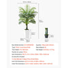 VEVOR Artificial Areca Palm Tree 5 ft, Fake Palm Tropical Plants with White Tall Planter, Faux Floor Silk Plant in Pot, Large Trees for Home Office Living Room Decor House Warming, Indoor Outdoor