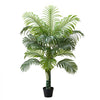 VEVOR Artificial Areca Palm Tree 5 ft, Fake Palm Tropical Plants with White Tall Planter, Faux Floor Silk Plant in Pot, Large Trees for Home Office Living Room Decor House Warming, Indoor Outdoor