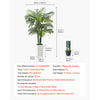 VEVOR Artificial Areca Palm Tree 6 ft, Fake Palm Tropical Plants with White Tall Planter, Faux Floor Silk Plant in Pot, Large Trees for Home Office Living Room Decor House Warming, Indoor Outdoor