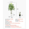 VEVOR Artificial Dracaena Tree 6 ft, Fake Palm Tropical Plants with White Tall Planter, Faux Floor Silk Plant in Pot, Large Trees for Home Office Living Room Decor House Warming, Indoor Outdoor