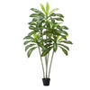 VEVOR Artificial Dracaena Tree 6 ft, Fake Palm Tropical Plants with White Tall Planter, Faux Floor Silk Plant in Pot, Large Trees for Home Office Living Room Decor House Warming, Indoor Outdoor