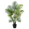 VEVOR Artificial Areca Palms 4 ft, 2 Pack Fake Palm Tropical Plants with White Tall Planter, Faux Floor Silk Plant in Pot, Large Tree for Home Office Living Room Decor House Warming, Indoor Outdoor