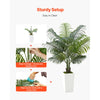 VEVOR Artificial Areca Palm Tree 5 ft, Fake Palm Tropical Plants with White Tall Planter, Faux Floor Silk Plant in Pot, Large Trees for Home Office Living Room Decor House Warming, Indoor Outdoor