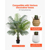 VEVOR Artificial Areca Palm Tree 5 ft, Fake Palm Tropical Plants with White Tall Planter, Faux Floor Silk Plant in Pot, Large Trees for Home Office Living Room Decor House Warming, Indoor Outdoor