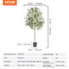 VEVOR Artificial Olive Tree, 5 FT Tall Faux Plant, Secure PE Material & Anti-Tip Tilt Protection Low-Maintenance Plant, Lifelike Green Fake Potted Tree for Home Office Warehouse Decor Indoor Outdoor