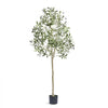 VEVOR Artificial Olive Tree, 5 FT Tall Faux Plant, Secure PE Material & Anti-Tip Tilt Protection Low-Maintenance Plant, Lifelike Green Fake Potted Tree for Home Office Warehouse Decor Indoor Outdoor
