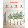 VEVOR 5FT Artificial Olive Tree with Black Pot, Tall Fake Tree with Natural Wood Trunk & Realistic Green Leaves and Fruits, Indoor Faux Plant for Home, Office, Living Room, Corner Decor