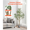VEVOR 5FT Artificial Olive Tree with Black Pot, Tall Fake Tree with Natural Wood Trunk & Realistic Green Leaves and Fruits, Indoor Faux Plant for Home, Office, Living Room, Corner Decor