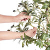 VEVOR Artificial Olive Tree, 6 FT Tall Faux Plant, Secure PE Material & Anti-Tip Tilt Protection Low-Maintenance Plant, Lifelike Green Fake Potted Tree for Home Office Warehouse Decor Indoor Outdoor