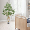 VEVOR 6FT Artificial Olive Tree with Black Pot, Tall Fake Tree with Natural Wood Trunk & Realistic Green Leaves and Fruits, Indoor Faux Plant for Home, Office, Living Room, Corner Decor