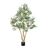 VEVOR 6FT Artificial Olive Tree with Black Pot, Tall Fake Tree with Natural Wood Trunk & Realistic Green Leaves and Fruits, Indoor Faux Plant for Home, Office, Living Room, Corner Decor