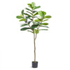 VEVOR Artificial Fiddle Leaf Fig Tree, 6 FT, Secure PE Material & Anti-Tip Tilt Protection Low-Maintenance Faux Plant, Lifelike Green Fake Potted Tree for Home Office Warehouse Decor Indoor Outdoor