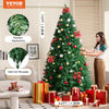 VEVOR Christmas Tree, 7.5ft Artificial Xmas Tree, Full Holiday Decor Tree with 1346 Branch Tips and Metal Base for Home Party Office Decoration