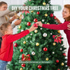 VEVOR Christmas Tree, 7.5ft Artificial Xmas Tree, Full Holiday Decor Tree with 1346 Branch Tips and Metal Base for Home Party Office Decoration