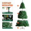 VEVOR Christmas Tree, 7.5ft Artificial Xmas Tree, Full Holiday Decor Tree with 1346 Branch Tips and Metal Base for Home Party Office Decoration