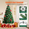 VEVOR Christmas Tree, 7.5ft Artificial Xmas Tree, Full Holiday Decor Tree with 1346 Branch Tips and Metal Base for Home Party Office Decoration