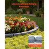 VEVOR Faux Stone Landscape Edging, 46.4 x 2.2 in Realistic Lawn Edging, Flexible Brick-Sized Garden Edging Border with Anchoring Spikes, Fade-Resistant Yard Edging for Driveways Walkway Grey