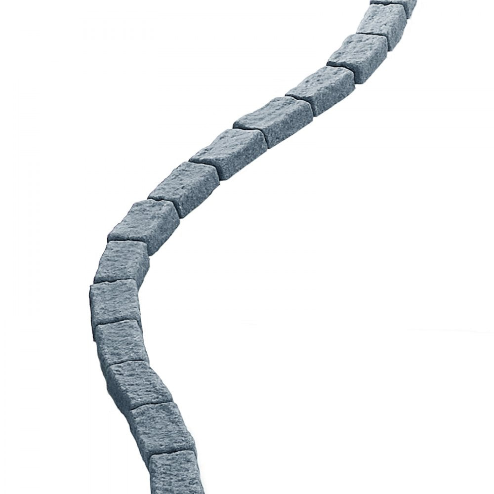 VEVOR Faux Stone Landscape Edging, 46.4 x 2.2 in Realistic Lawn Edging, Flexible Brick-Sized Garden Edging Border with Anchoring Spikes, Fade-Resistant Yard Edging for Driveways Walkway Grey