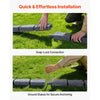 VEVOR Faux Stone Landscape Edging, 15.5 ft Kit, No Dig Garden Edging Border, Blocks for Lawn, Flower Beds, Yards, 4 Pack Each Section Has 6 Bricks 46.46"L x 3.74"W x 2.24"H, 12 Spikes & End Cap, Gray