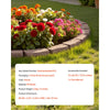 VEVOR Faux Stone Landscape Edging, 46.4 x 2.2 in Realistic Lawn Edging, Flexible Brick-Sized Garden Edging Border with Anchoring Spikes, Fade-Resistant Yard Edging for Driveways Walkway Brown